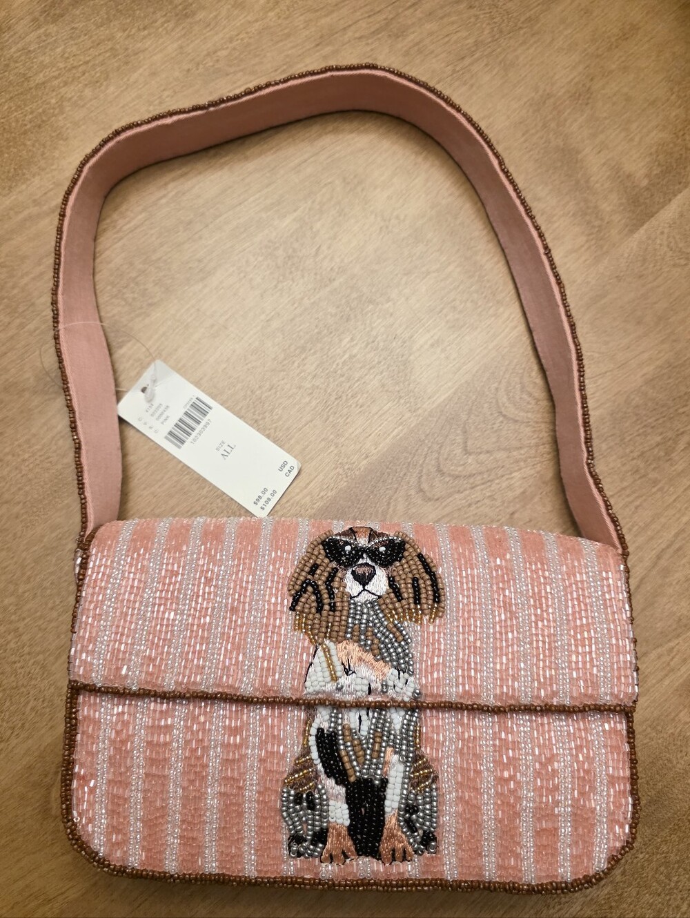 ANTHROPOLOGIE Fiona Beaded Bag Animal Edition Cocker Spaniel Dog - Picture 12 of 13